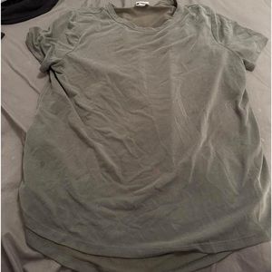 green silky tshirt